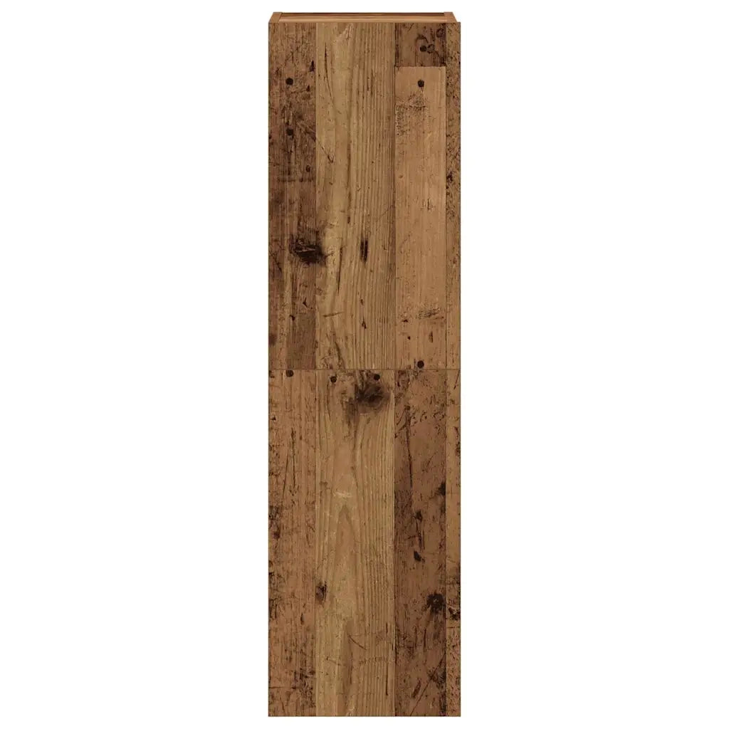 Set Mobile TV 7 pz Montato a Parete Legno Antico in Truciolato 3329139