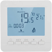 Termostato programmabile per uso domestico - Regolatore di temperatura intelligente - Facile da installare - Bianco - Schermo LCD digitale - Facile da utilizzare...