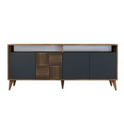 Buffet in legno "Milano" - 180 x 35 x 78 cm - Noyer Antracite
