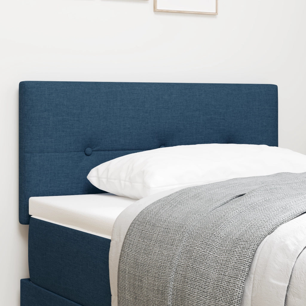 Testiera vitaXL Imbottita Bottoni Blu 100 cm Tessuto