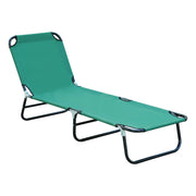 EasyComfort Sdraio da Giardino Pieghevole con Schienale Reclinabile su 4 Posizioni, 188x56x28cm, Verde