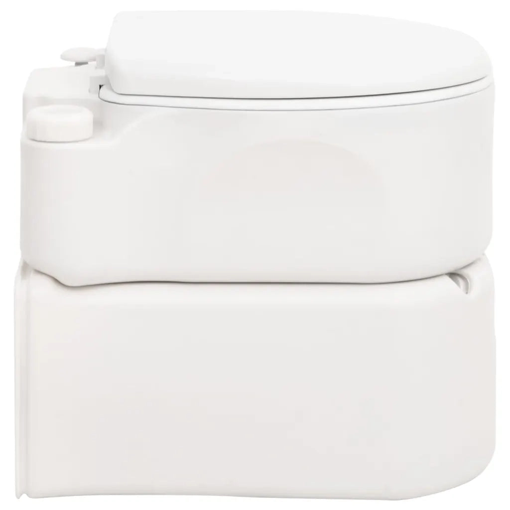 Toilette Integrata da Campeggio Bianca 24+17 L HDPE e Smalto 154410