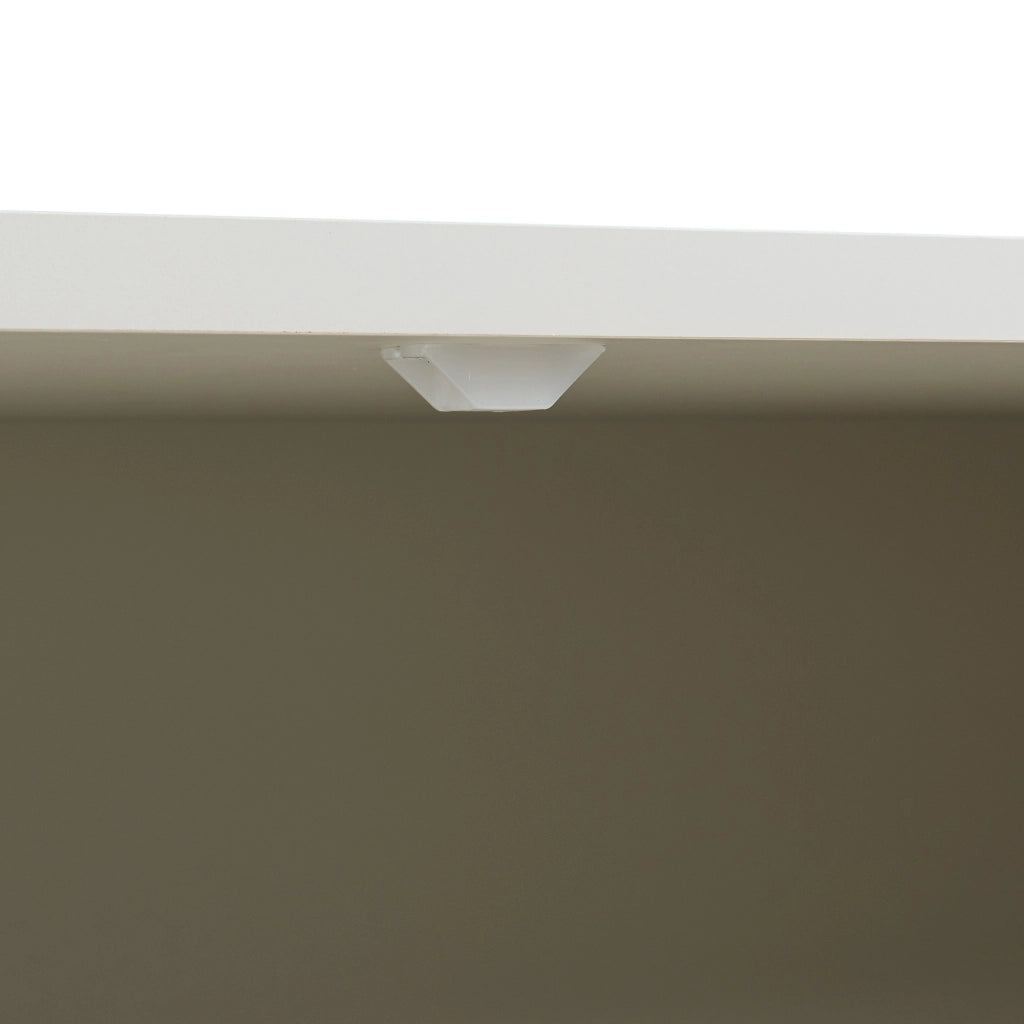 Credenza Susa con Vetrina e 2 Cassetti 120x80x40 cm Beige [en.casa]