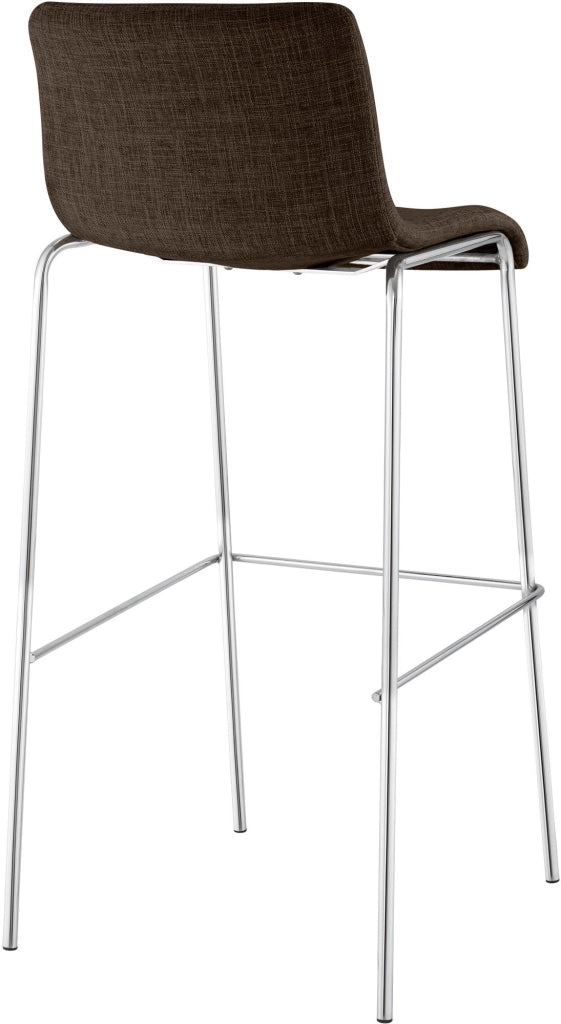 Sgabello bar Hoover in tessuto a 4 piedi struttura cromata 2