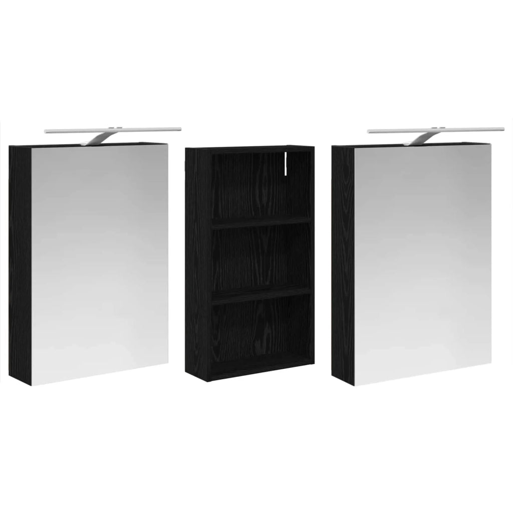 Set di Armadi da Bagno con lo scaffale 3 pcs 140 x 14,5 x 70 cm 3403785
