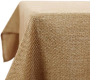 Tavolino con tovaglia acqua resistente effetto loto 132x229 cm colore miele