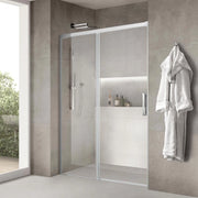 Porta Doccia Scorrevole 140cm H200 Cristallo Trasparente 8mm Anticalcare Enze