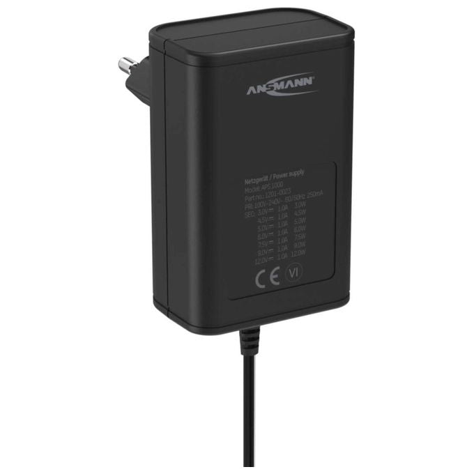 Ansmann 1201-0023 adattatore e invertitore Interno 12 W Nero