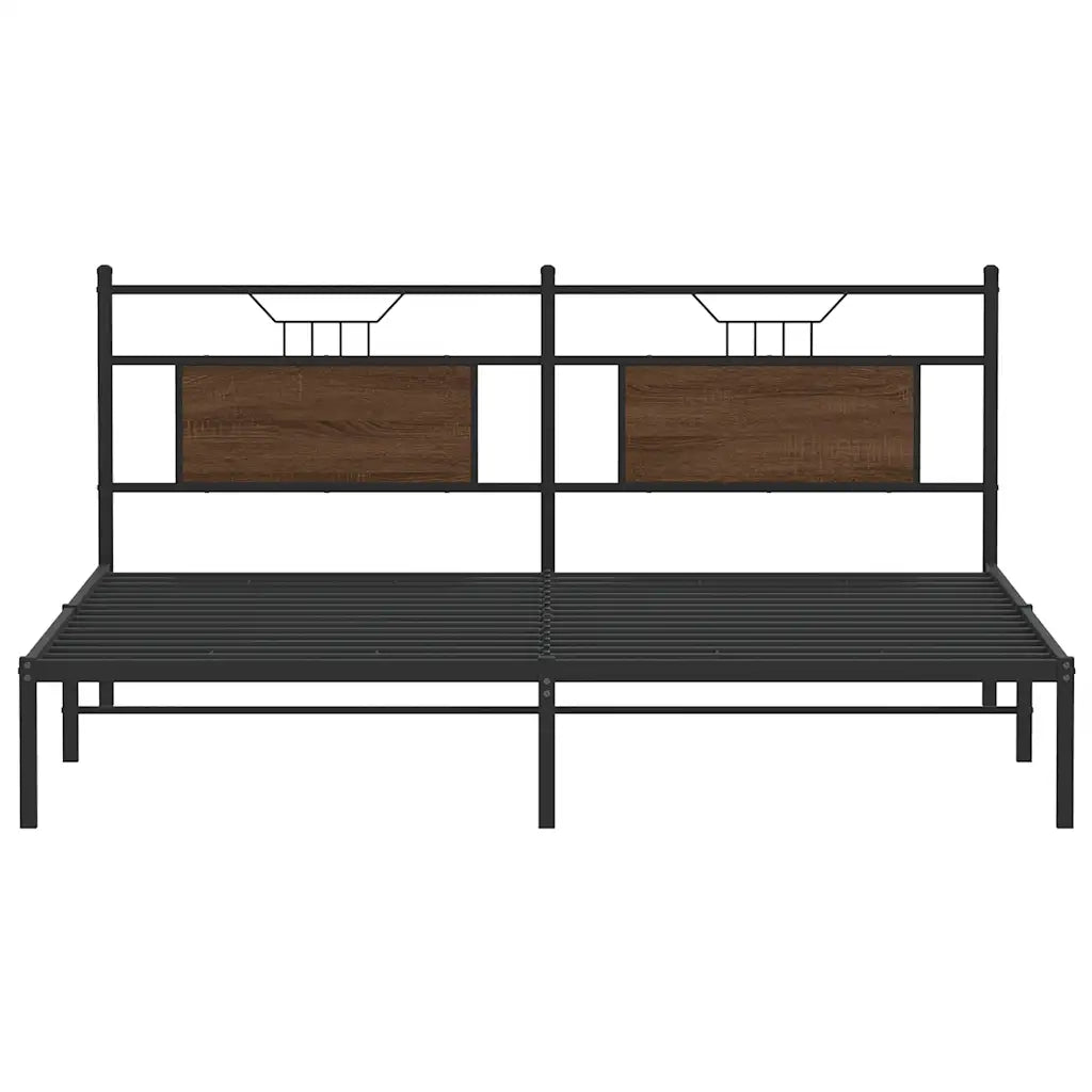Giroletto senza Materasso Rovere Marrone 183x213 cm Truciolato