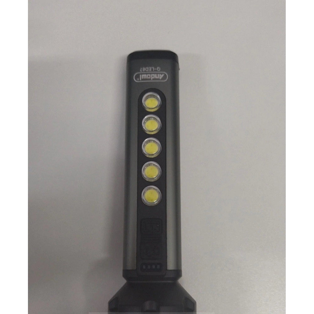 Trade Shop - Torcia Usb Led Ricaricabile 5w+5 Cob Light Campeggio Ciclismo Escursioni Q-led67 -