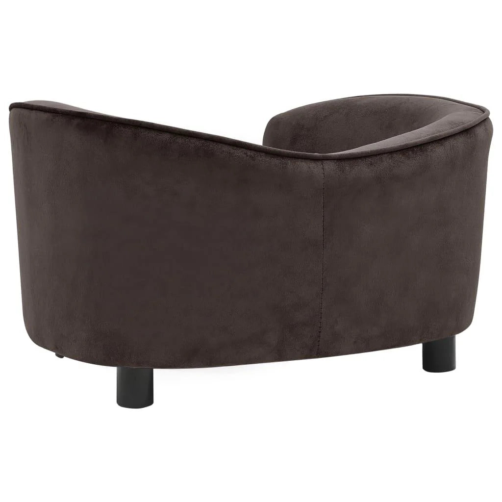Divano per cani 69 cm in peluche marrone 02_0000184