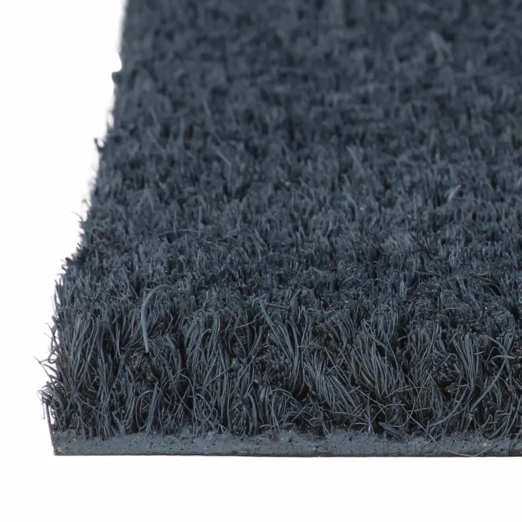 Zerbino Grigio Scuro Mezzo Rotondo 50x80 cm Fibra di Cocco 155588