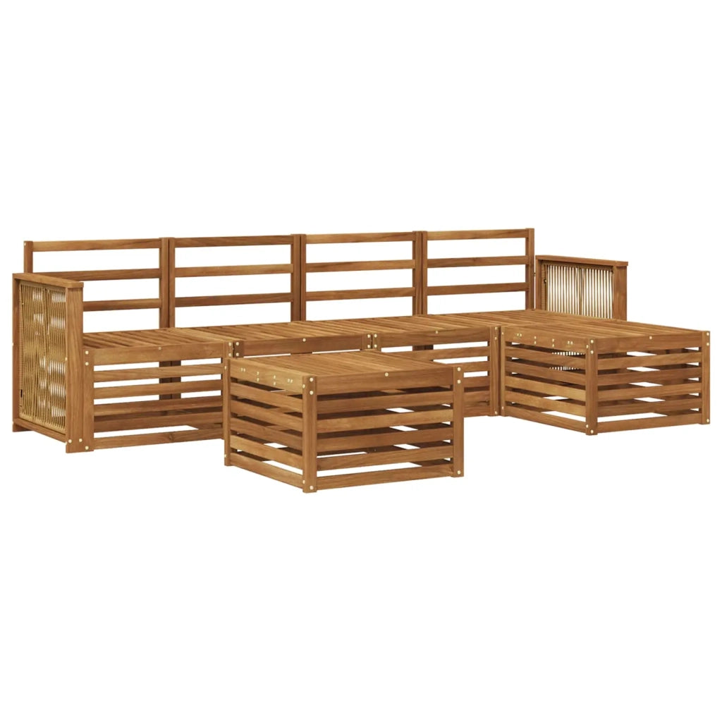 Set di divani da esterno 6 pz Naturale 3384265
