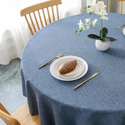 Tavolo Rotondo con Copertura in Tela Lenzuola - Diametro 120 cm, Blu