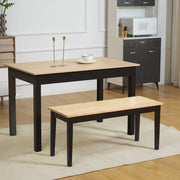 Panca a 2 posti in legno di pino, 102x36x45 cm, naturale, portata 220 kg
