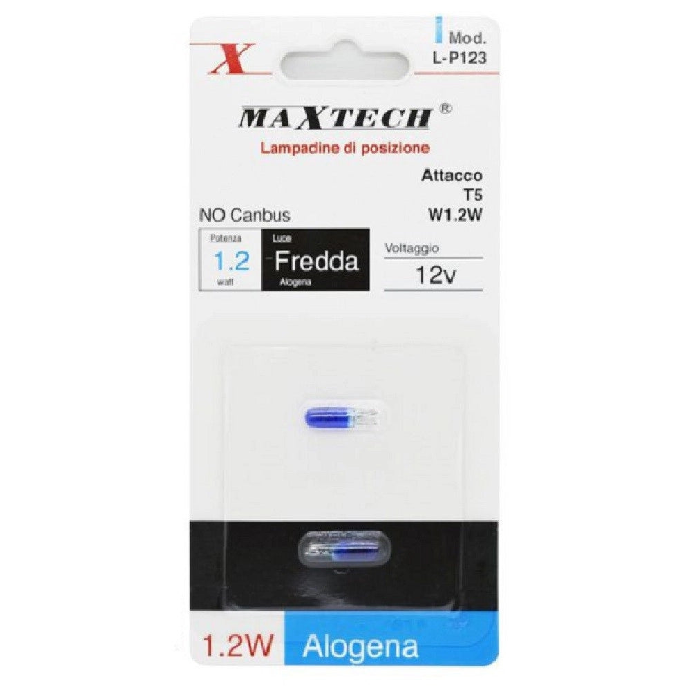 Trade Shop - Lampadine Di Posizione Auto T5 L-p123 12 V 1.2 W Luce Fredda Alogena No Canbus -