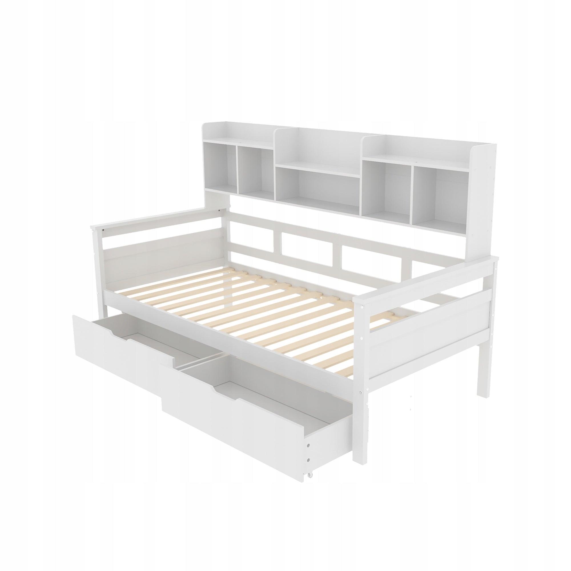 Letto singolo con contenitore - Xylo - 90x200 - Bianco
