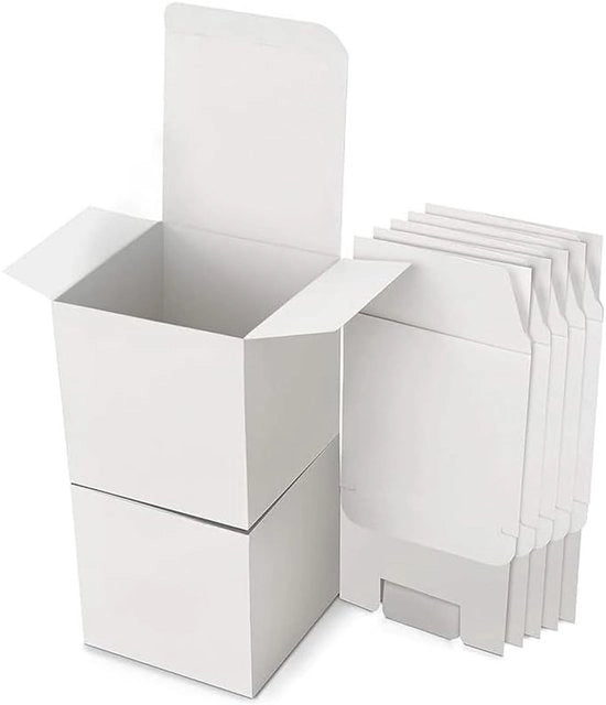 Scatole di regalo con coperchio - 15 pezzi - Scatole di cartone - Quadrata - 8 x 8 x 8 cm - Cartone bianco - Sostenibile e stile - Scatole per regali