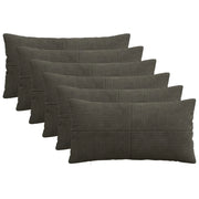 Federa 6 pcs ALMELO Antracite 40 x 70 cm corduroy 914498
