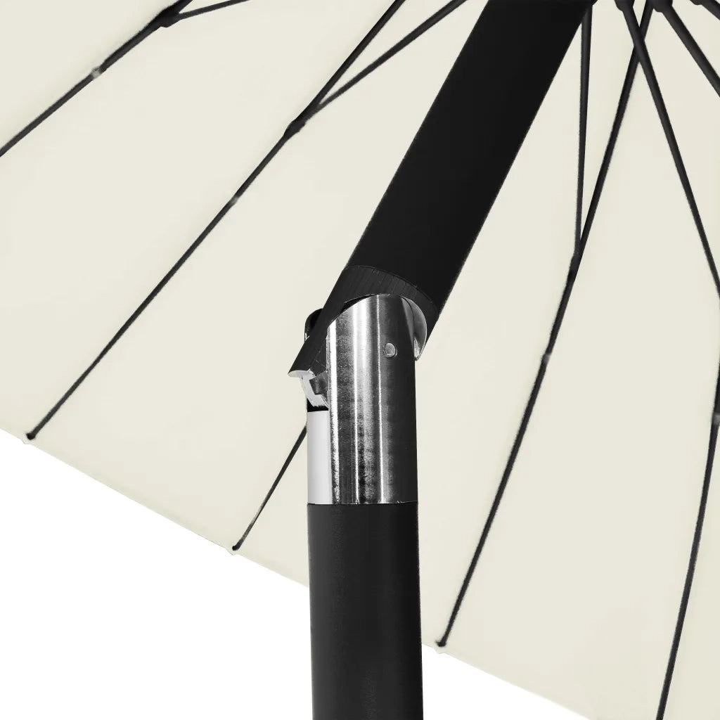 Ombrellone da Esterni-Ombrello da giardino Palo in Alluminio 270 cm Bianco Sabbia