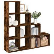 Libreria 4 Ripiani Rovere Fumo 131,5x29x131,5 cm in Truciolato 857971