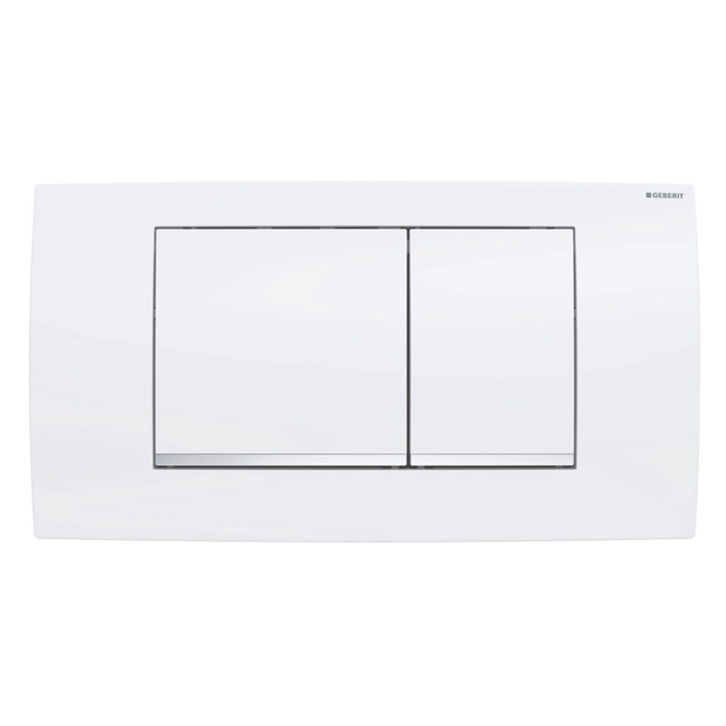 PLACCA 2 TASTI MODELLO TWINLINE 30 BIANCO/CROMATO/BIANCO   GEBERIT