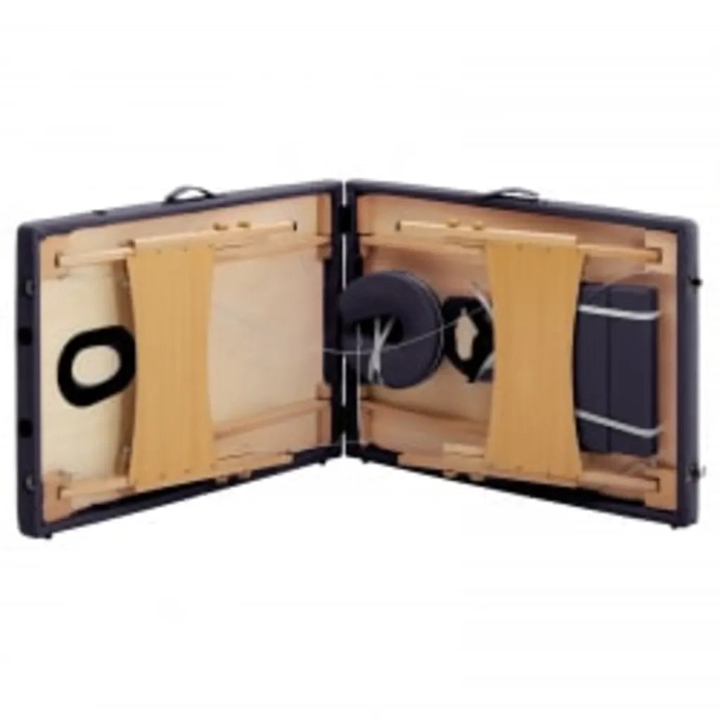 Lettino da Massaggio Pieghevole a 2 Sezioni in Legno Viola CFW3550202