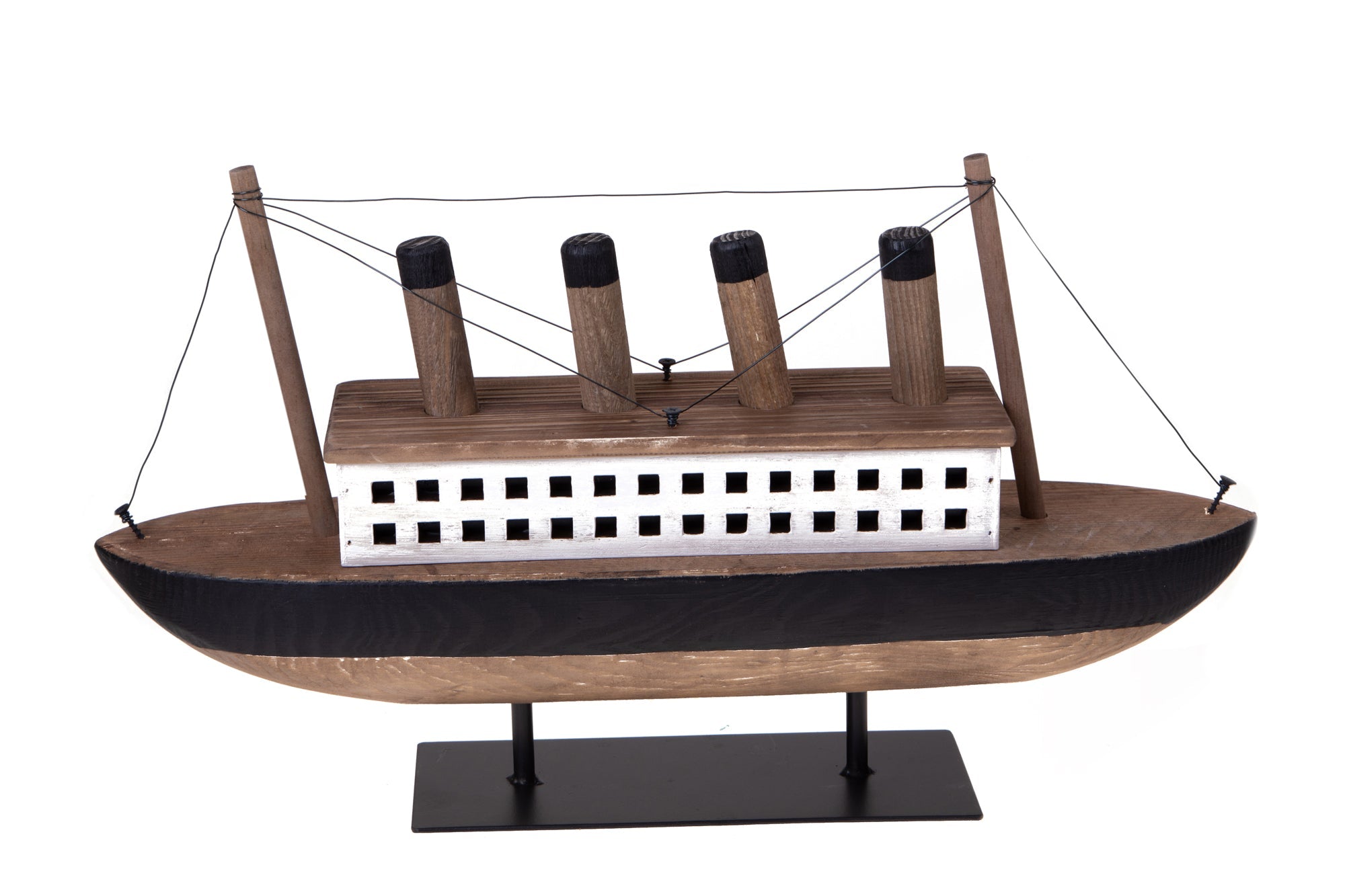 Modellino Barca Motore 55x13 H 32 cm