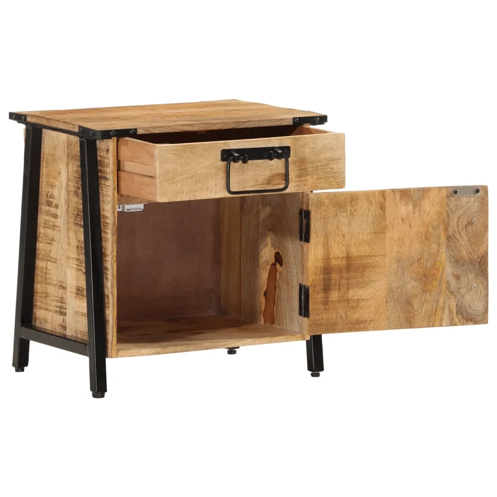 Comodino 40x30x42 cm in Legno Massello di Mango 358917