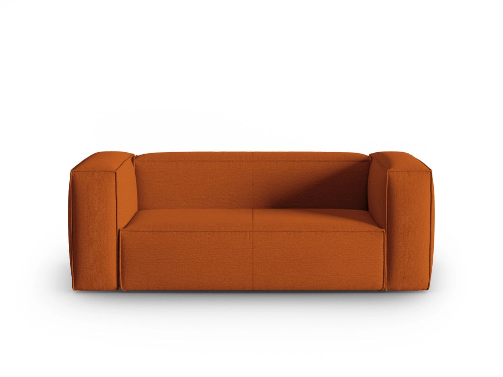 Cosmopolitan Design - Divano "Mackay" 2 posti in velluto strutturato terracotta 
