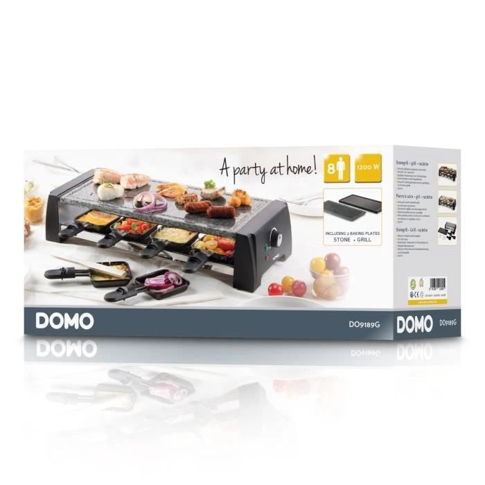DOMO DO9189G Raclette apparecchio 8 persone - Nero