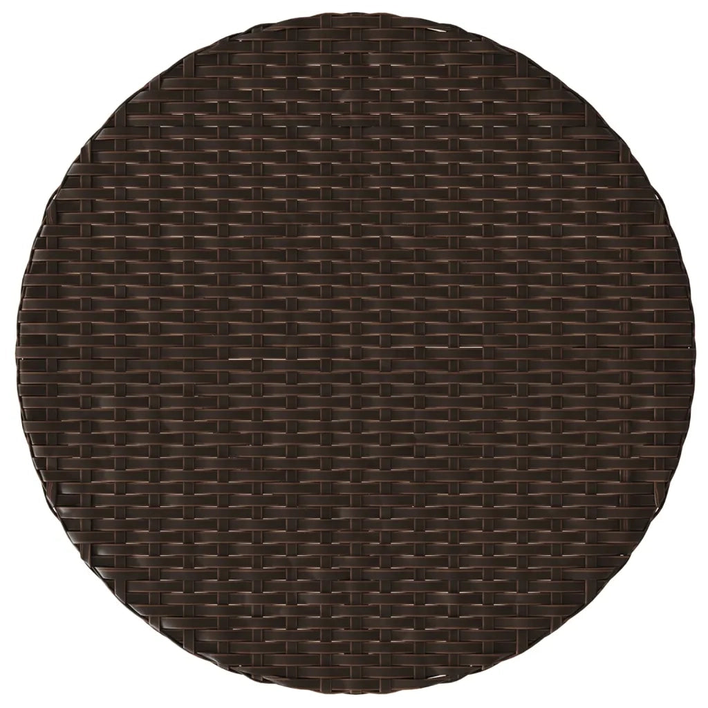 Set Bistrò 3 pz con Cuscini Marrone in Polyrattan 365202