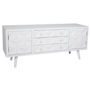 Mobile base in legno laccato bianco 136x43x58,5h