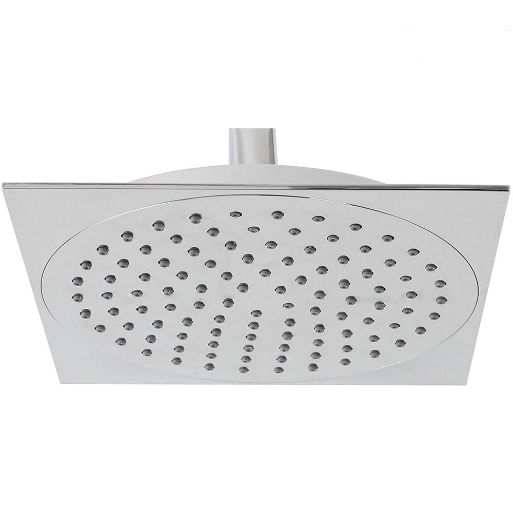 Trade Shop - Soffione Doccia Slim Quadrato 20 X 20 Cm Plus In Abs Cromato Miscelatore -