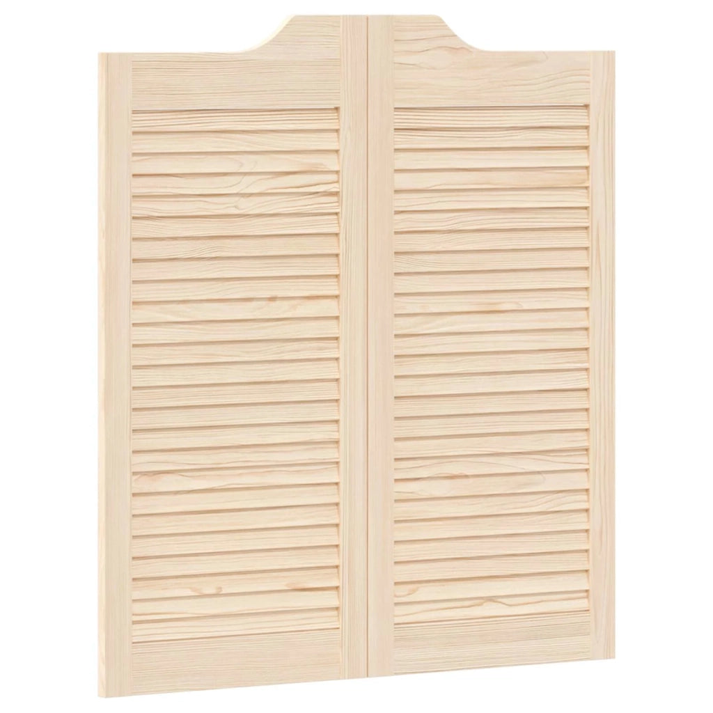 Porte Swing 2 pcs Naturale Legno Massello di Pino 42047164