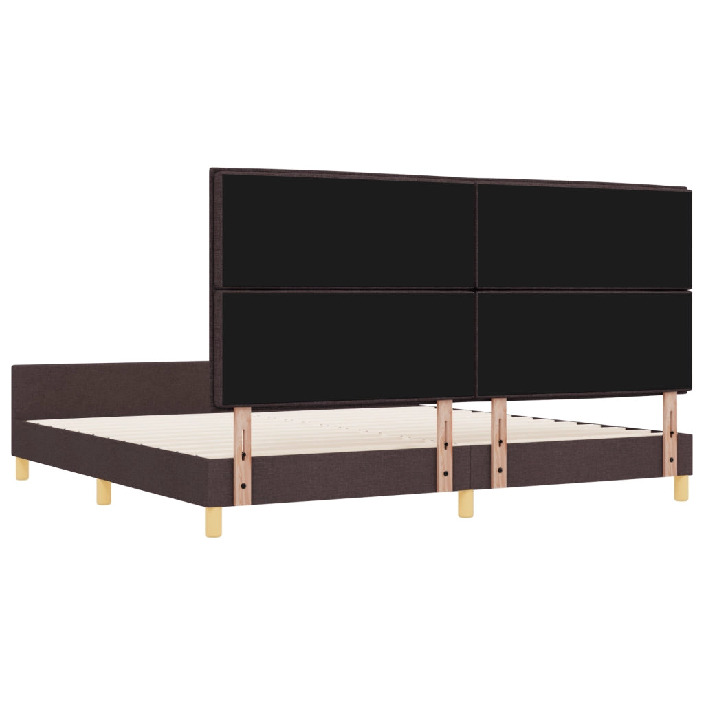 Letto  Marrone Scuro 200x200 cm in Tessuto
