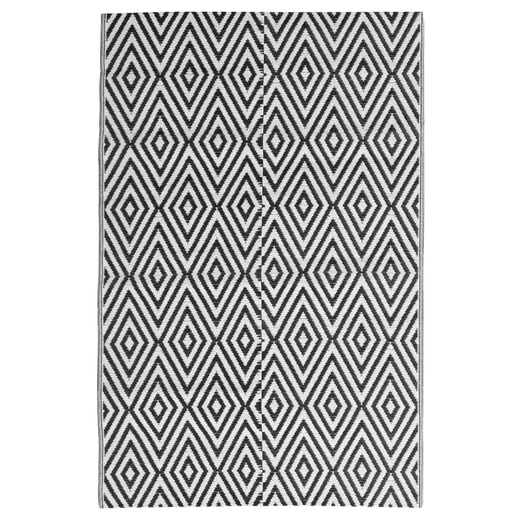 Tappeto da Esterni Nero 140x200 cm in PP cod mxl 70942