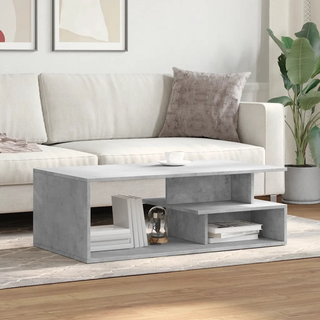 vidaXL Tavolino Salotto Grigio Cemento 102x55x35 cm Legno Multistrato