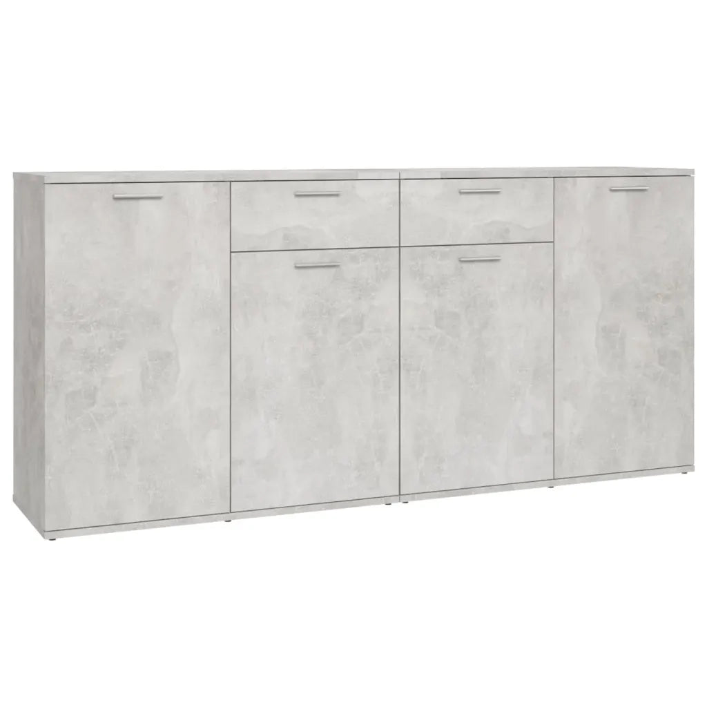Credenza | Madia | Buffet da pranzo | Armadio da pranzo Grigio Cemento 160x36x75 cm in Legno Multistrato