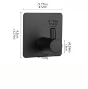 6 pezzi, robusta spazzola per asciugamani - appendi asciugamani per bagno, per bagno/cucina/ufficio, appendi asciugamani pesante, appendi asciugamani in acciaio inossidabile, senza perforazione necessaria, nero