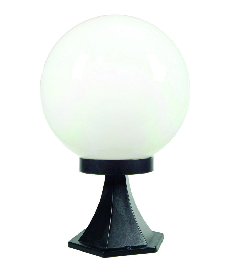 LANTERNA CON SUPPORTO DA APPOGGIO MODELLO SFERA  100w IP44 mm.250x354h. colore nero    SYNTESY