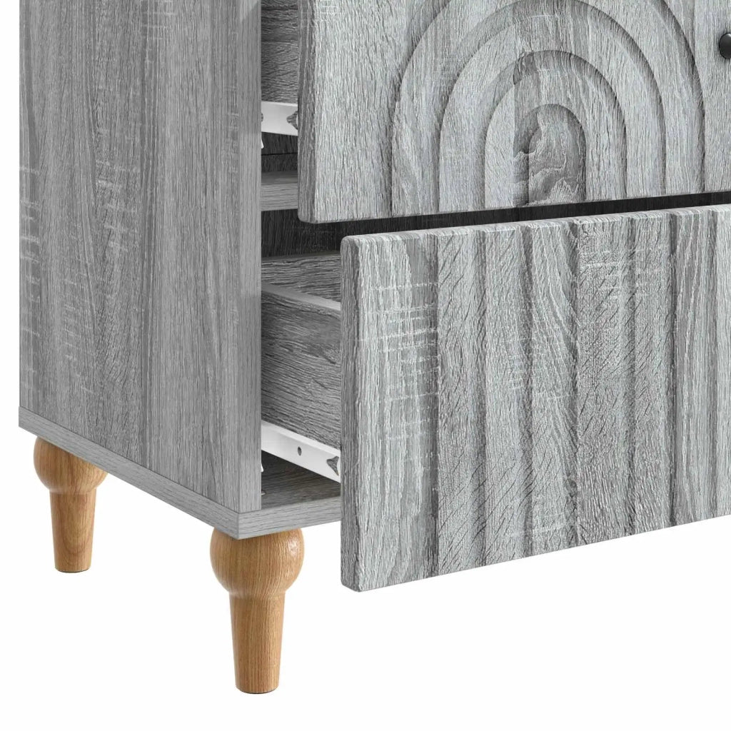 Armadio da Notte con cassetto Grigio Sonoma 62 x 34,5 x 48 cm 894091