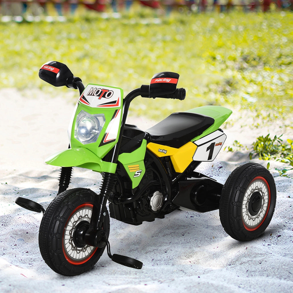 Triciclo Moto Cross per Bambini con Musica e Luci ¨C Zephmum ¨C Verde