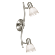 Dakar 1 Arco 2Lx40W E14 Nickel+Vetro Bianco Rigato - Eglo