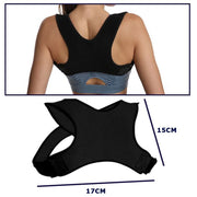 Trade Shop - Fascia Top Per Donna Posturale Schiena Supporto Regolabile Tutore Lombare Nero -