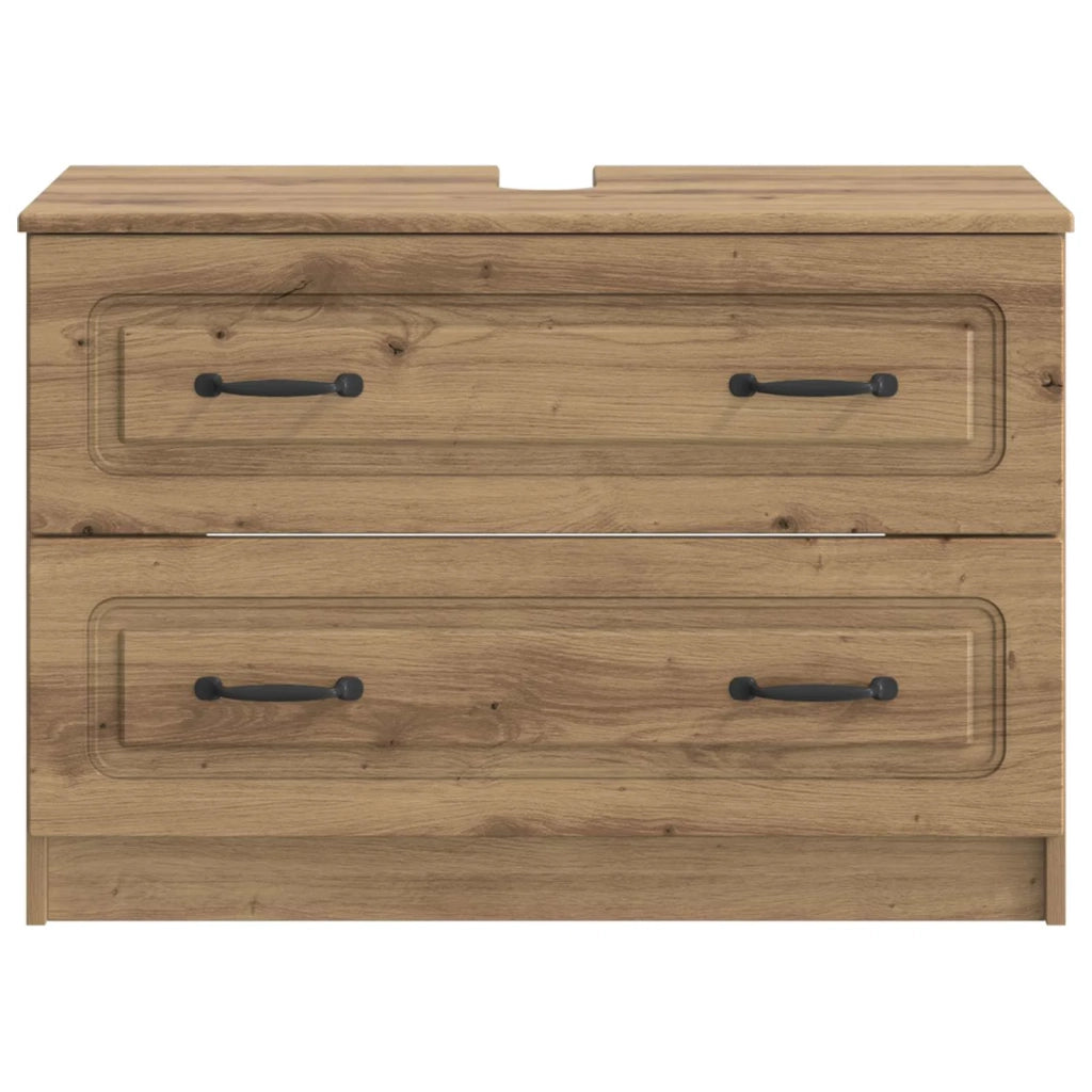 Armadio per Lavabo da Bagno UTRECHT Rovere Artigianale 897684