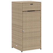 Mobile contenitore da giardino 55 x 55 x 111 cm ampio spazio pratico stile contemporaneo resina intrecciata beige 02_0047435