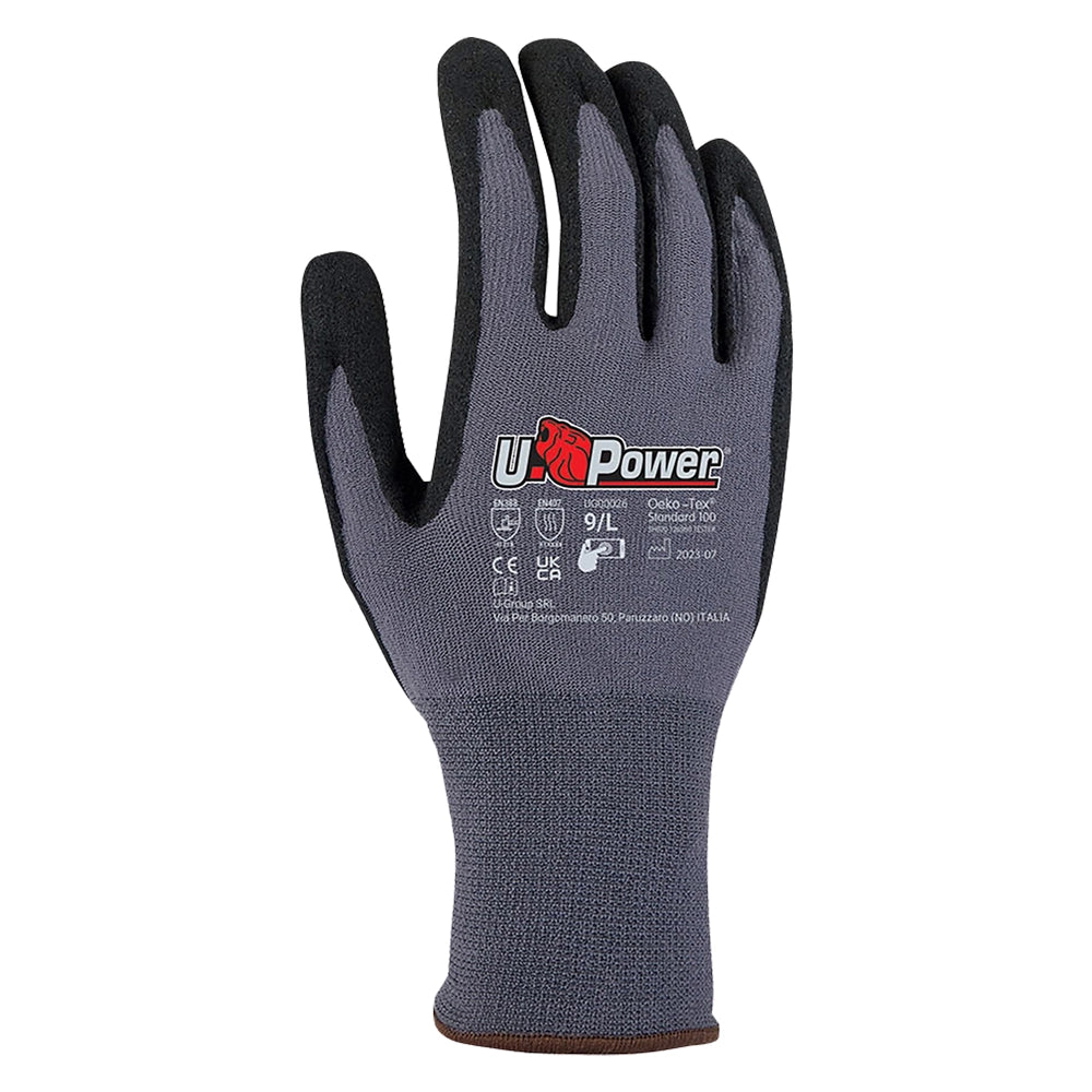 GUANTI NITRILE/NYLON 'MERENGUE' Tg. 9- 12 coppia  - UPOWER