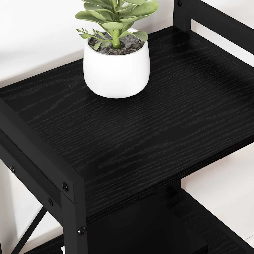 vidaXL Libreria Rovere nero 40 x 30 x 83 cm Legno multistrato