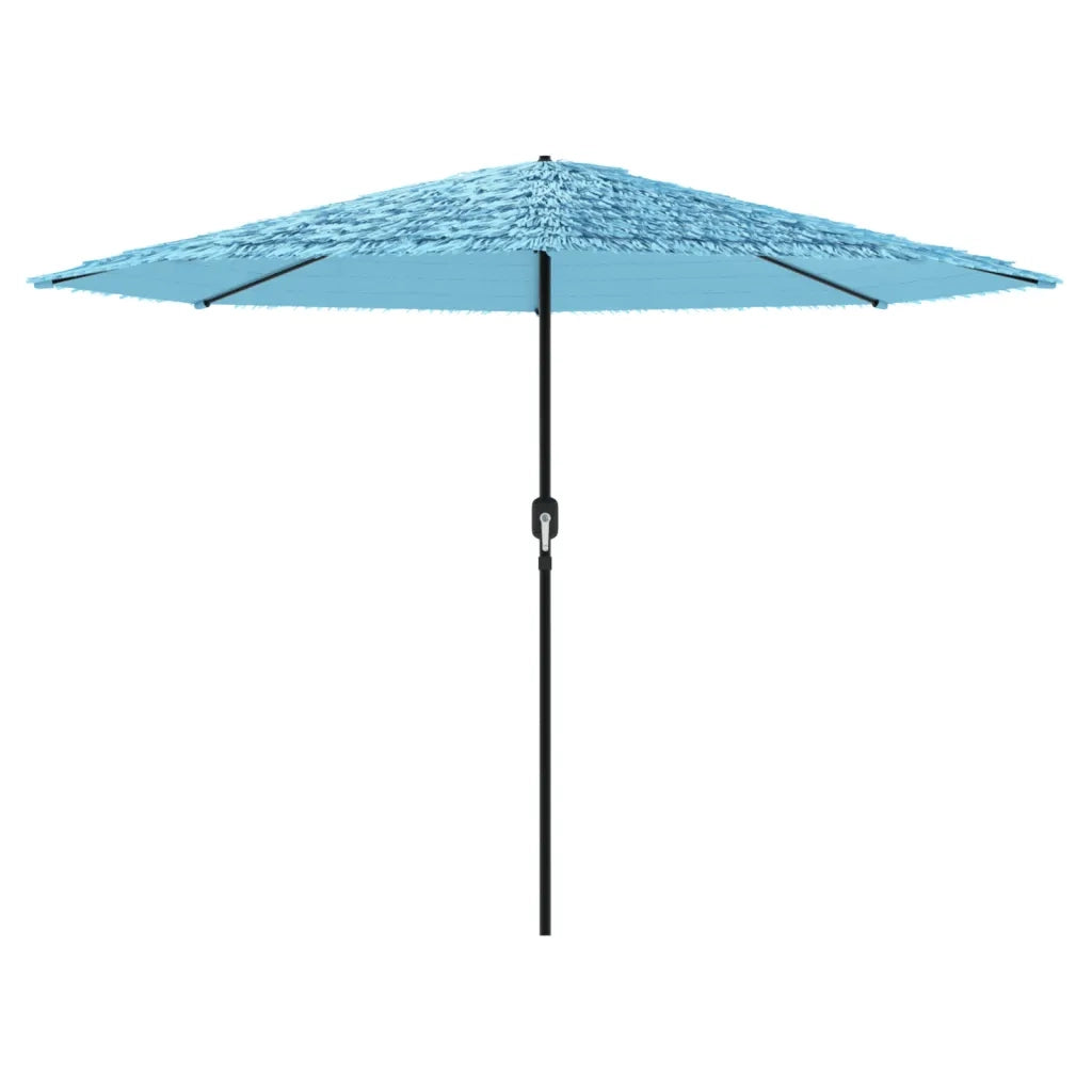 Ombrellone Giardino-Ombrello da Balcone con Palo in Acciaio Blu 324x324x247 cm